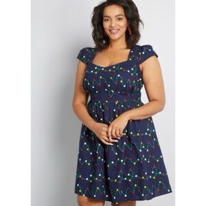 Modcloth Fa La La Navy Dress